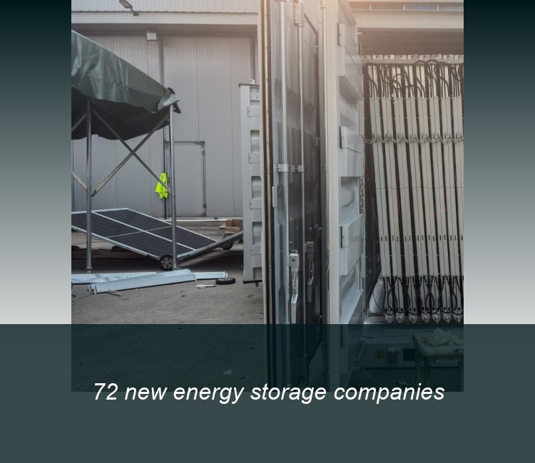 72 new energy storage companies