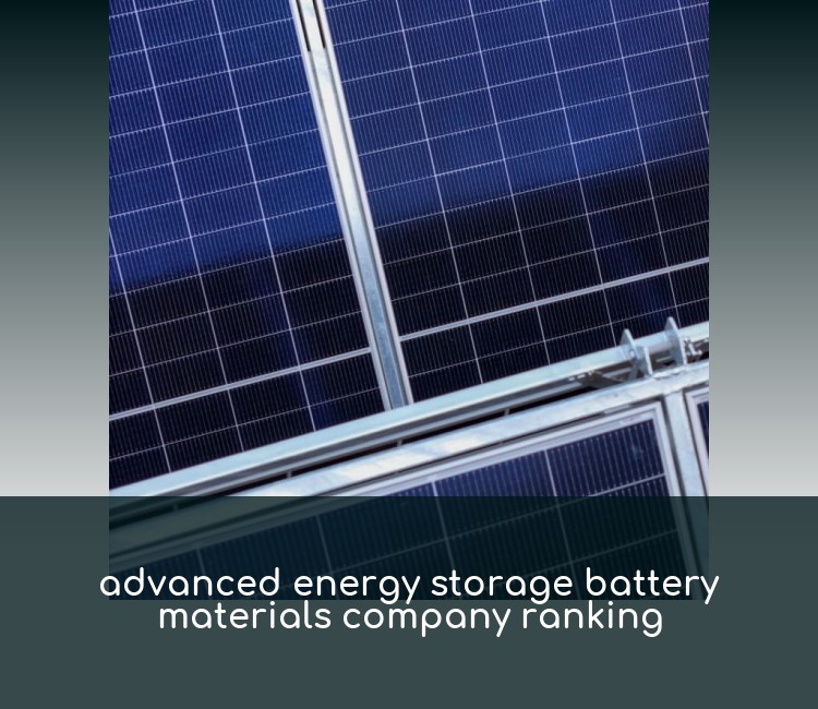 advanced energy storage battery materials company ranking