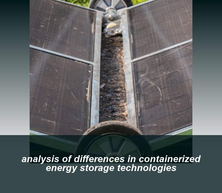 analysis of differences in containerized energy storage technologies