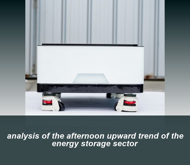 analysis of the afternoon upward trend of the energy storage sector