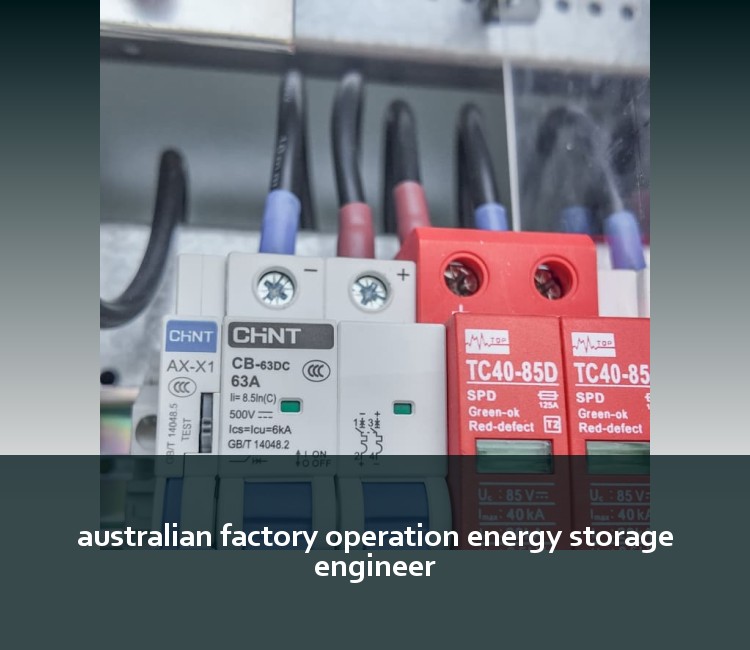 australian factory operation energy storage engineer