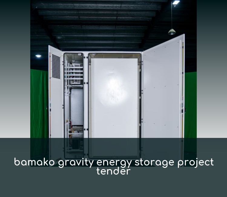 bamako gravity energy storage project tender