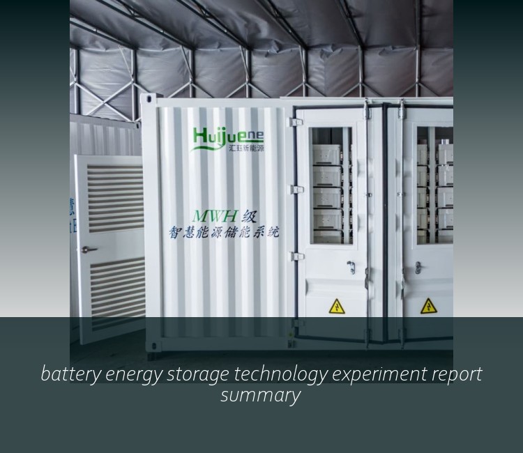 battery energy storage technology experiment report summary