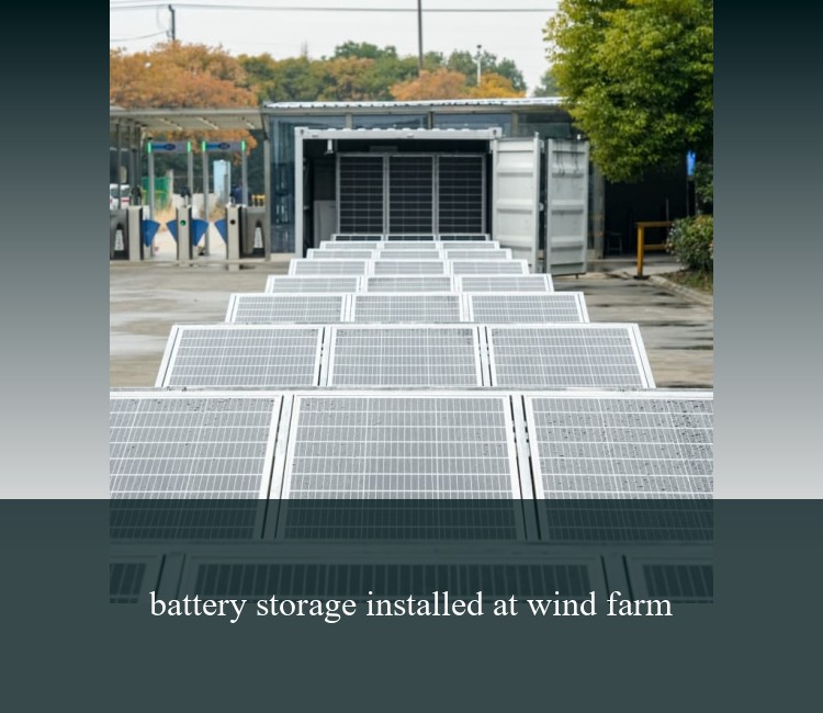 battery storage installed at wind farm