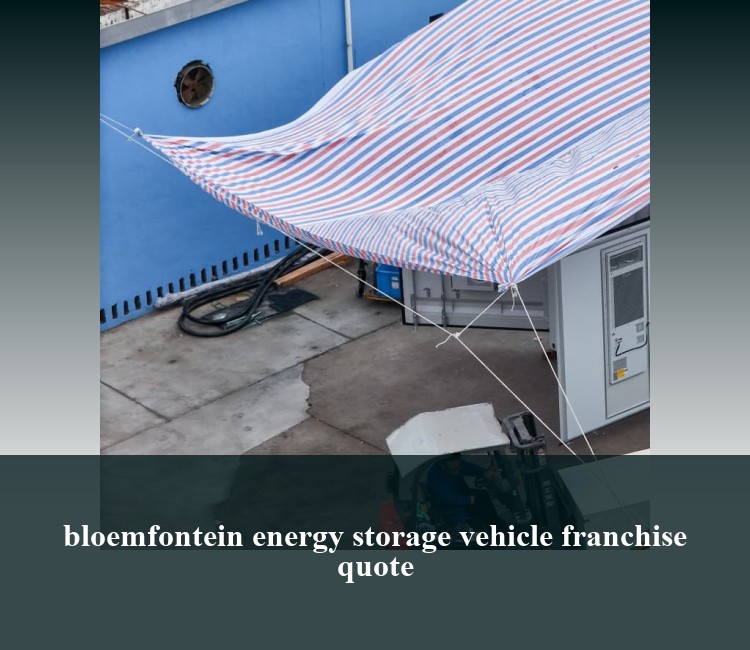 bloemfontein energy storage vehicle franchise quote