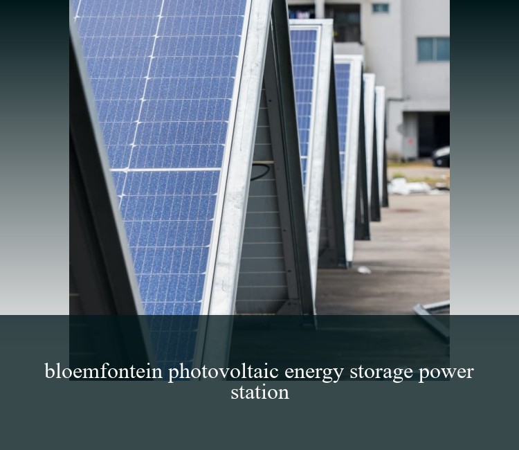 bloemfontein photovoltaic energy storage power station