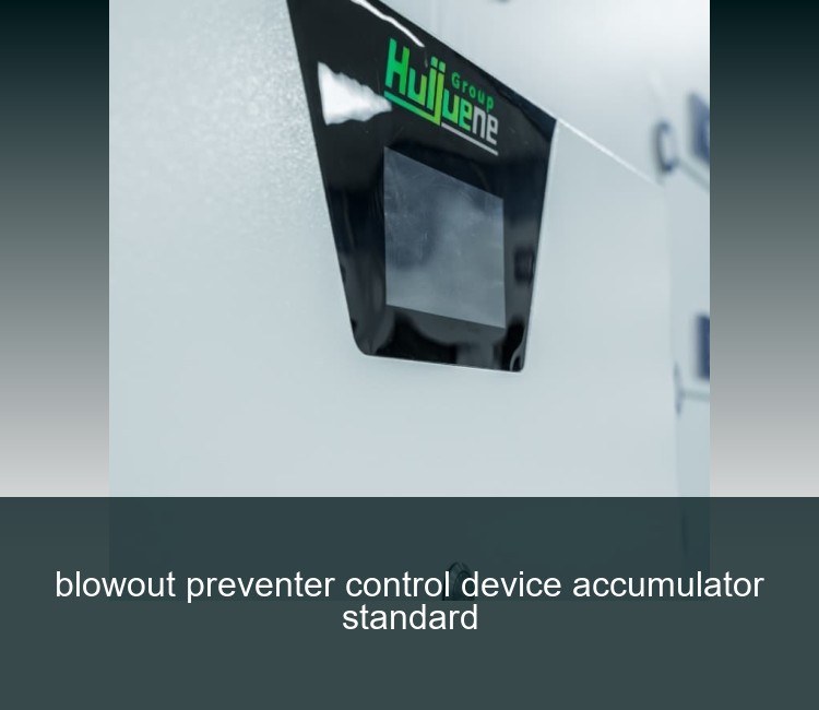 blowout preventer control device accumulator standard