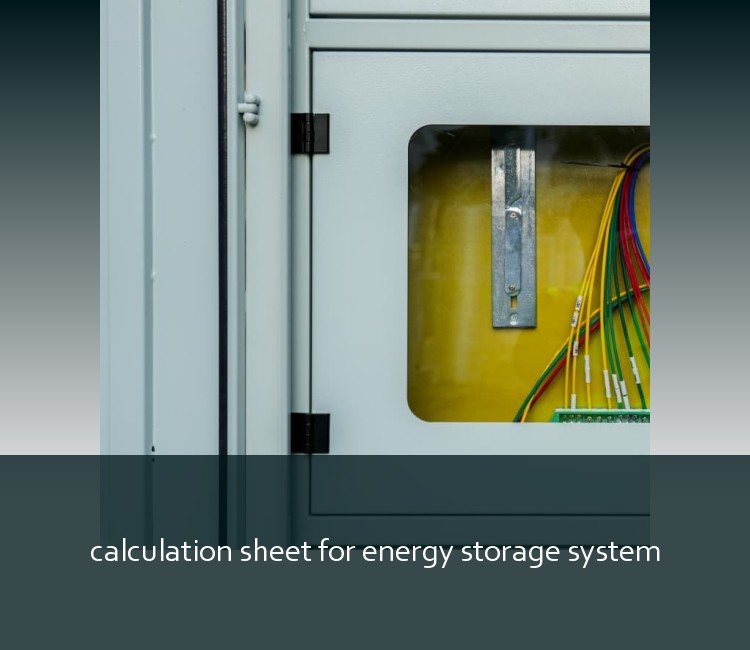 calculation sheet for energy storage system