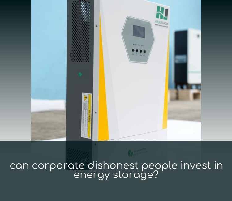 can corporate dishonest people invest in energy storage?