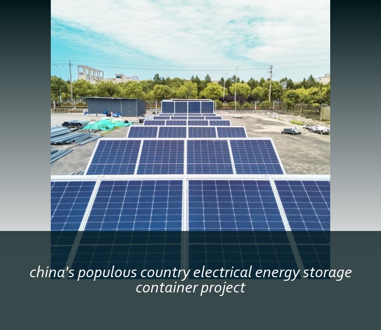 china's populous country electrical energy storage container project