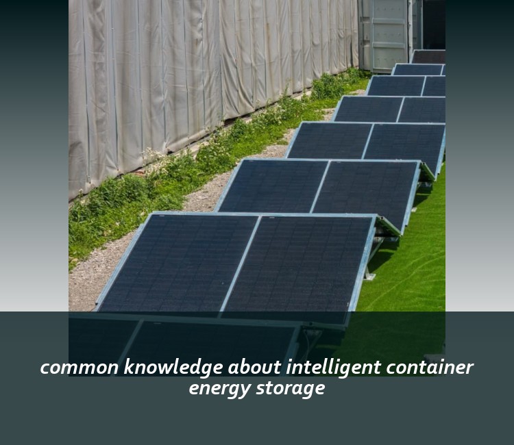 common knowledge about intelligent container energy storage