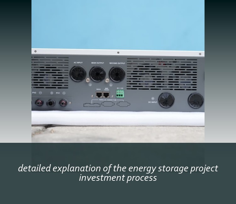 detailed explanation of the energy storage project investment process