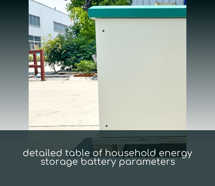detailed table of household energy storage battery parameters