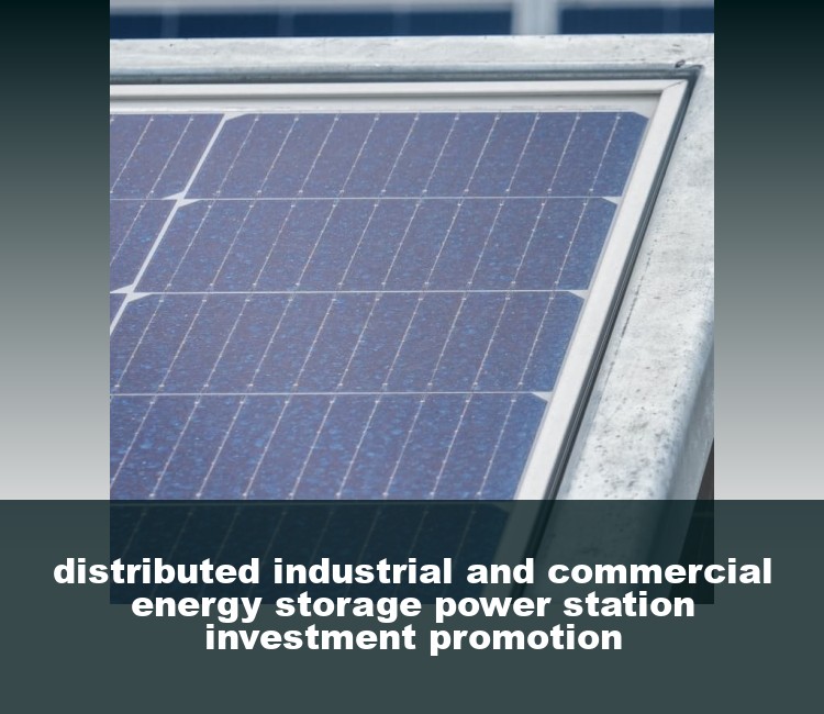 distributed industrial and commercial energy storage power station investment promotion