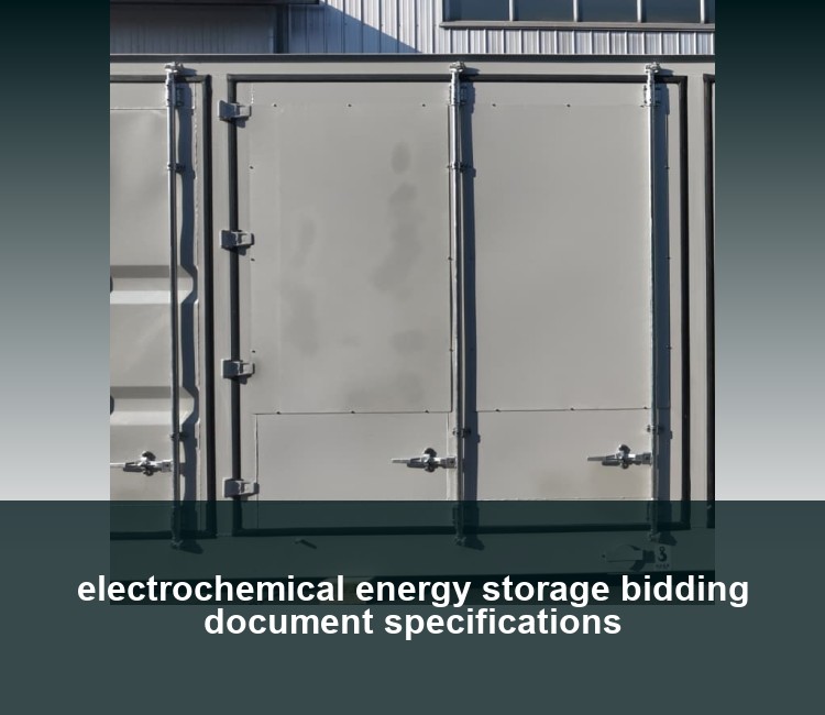 electrochemical energy storage bidding document specifications