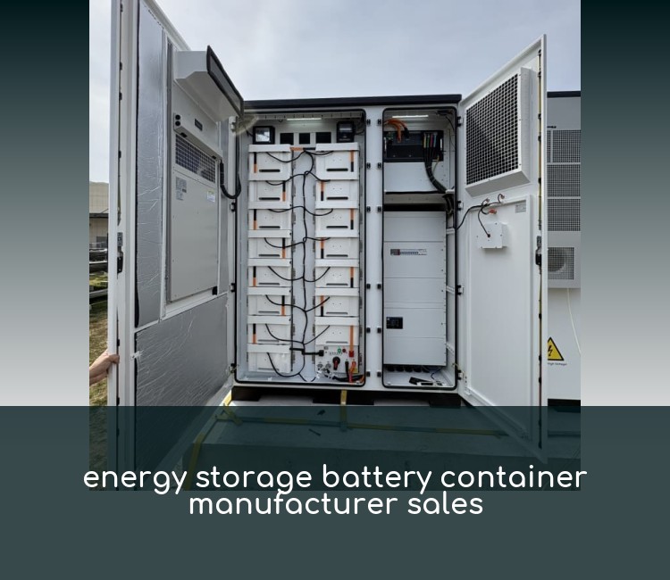energy storage battery container manufacturer sales
