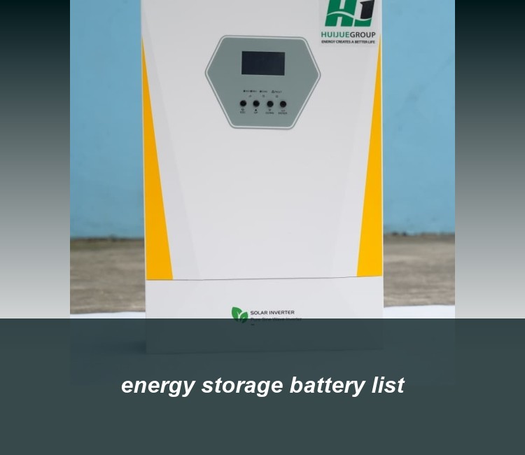 energy storage battery list