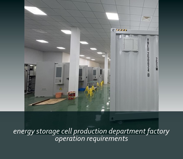 energy storage cell production department factory operation requirements