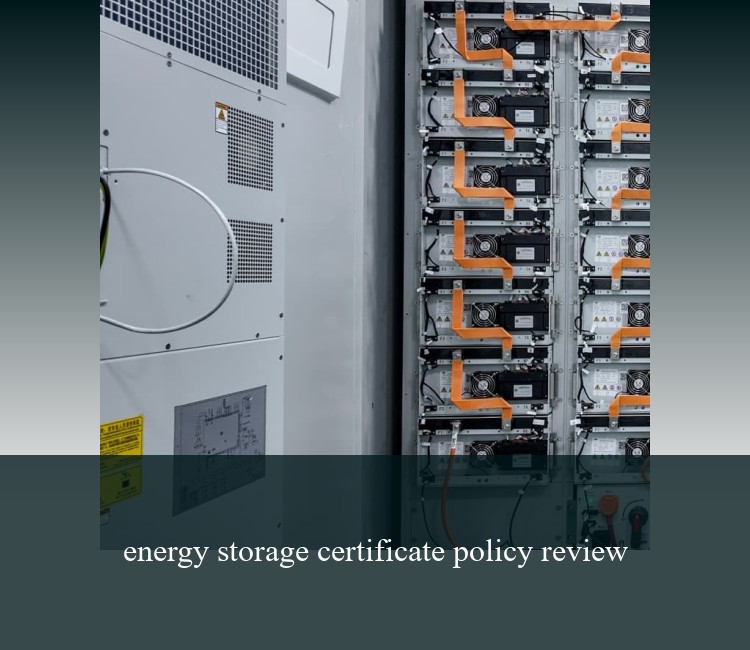 energy storage certificate policy review