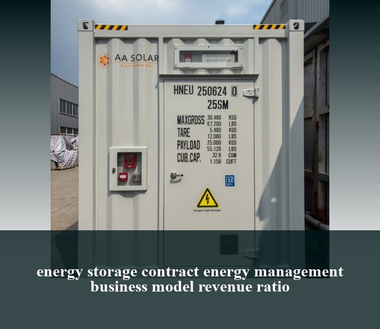 energy storage contract energy management business model revenue ratio