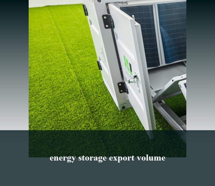 energy storage export volume