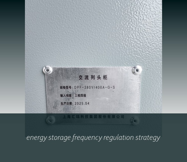energy storage frequency regulation strategy