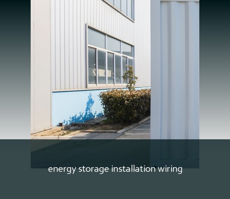 energy storage installation wiring