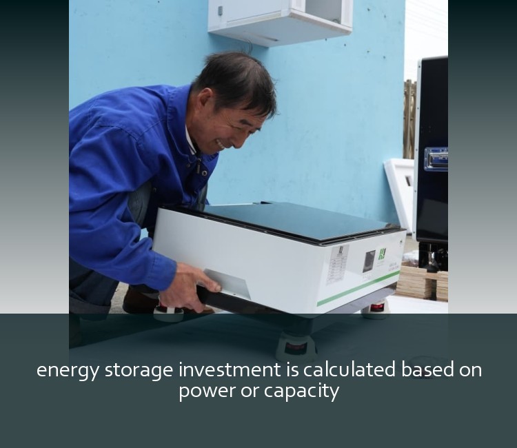 energy storage investment is calculated based on power or capacity