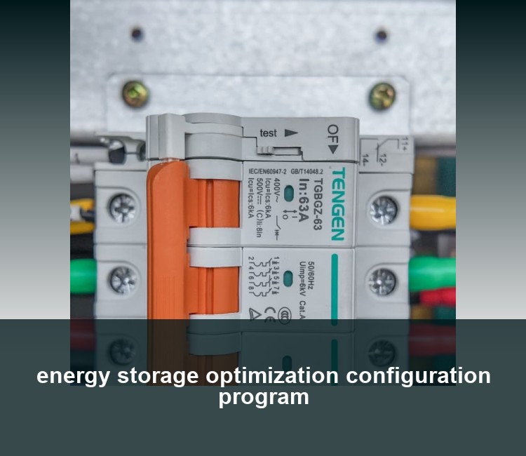 energy storage optimization configuration program