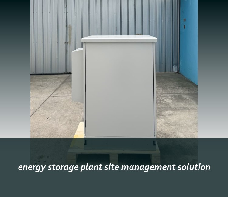 energy storage plant site management solution