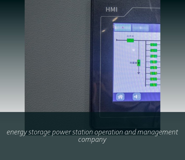 energy storage power station operation and management company