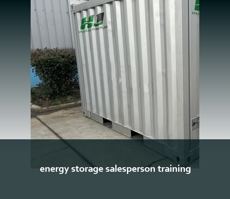 energy storage salesperson training