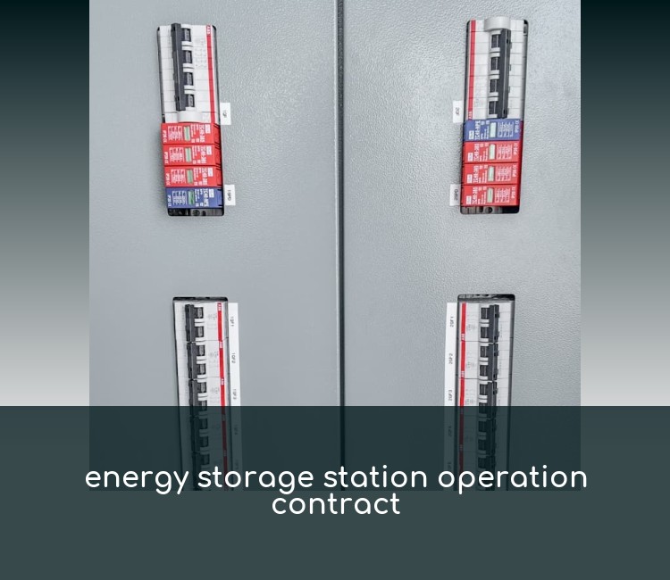 energy storage station operation contract