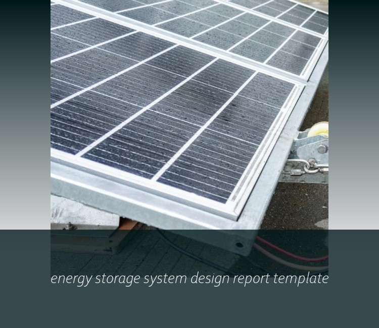 energy storage system design report template