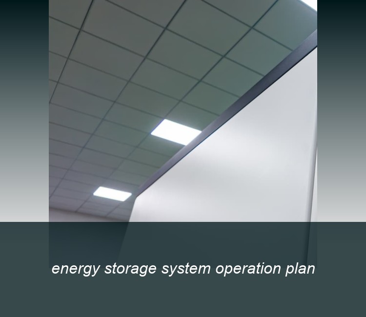 energy storage system operation plan
