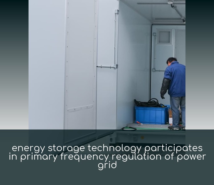 energy storage technology participates in primary frequency regulation of power grid
