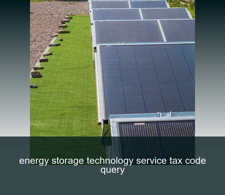 energy storage technology service tax code query