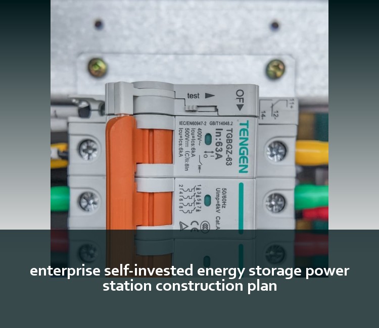 enterprise self-invested energy storage power station construction plan