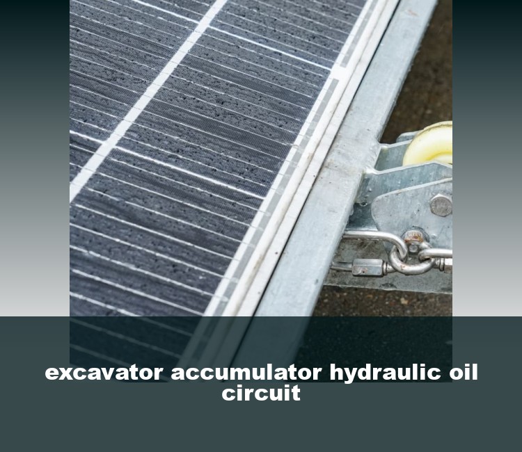 excavator accumulator hydraulic oil circuit