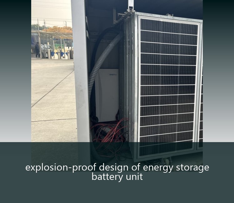 explosion-proof design of energy storage battery unit