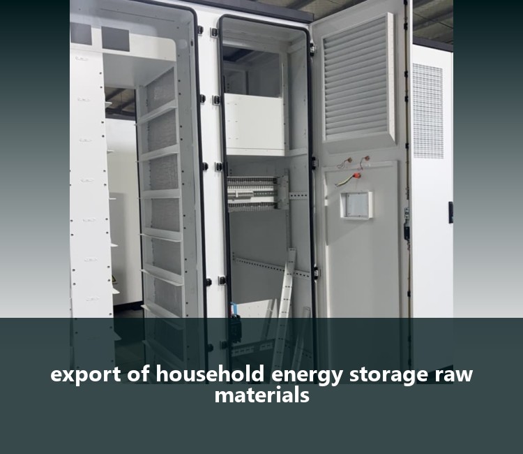 export of household energy storage raw materials