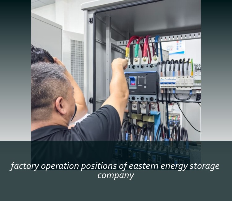 factory operation positions of eastern energy storage company