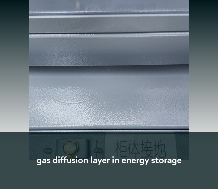 gas diffusion layer in energy storage