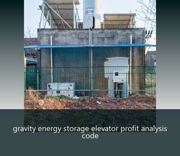 gravity energy storage elevator profit analysis code
