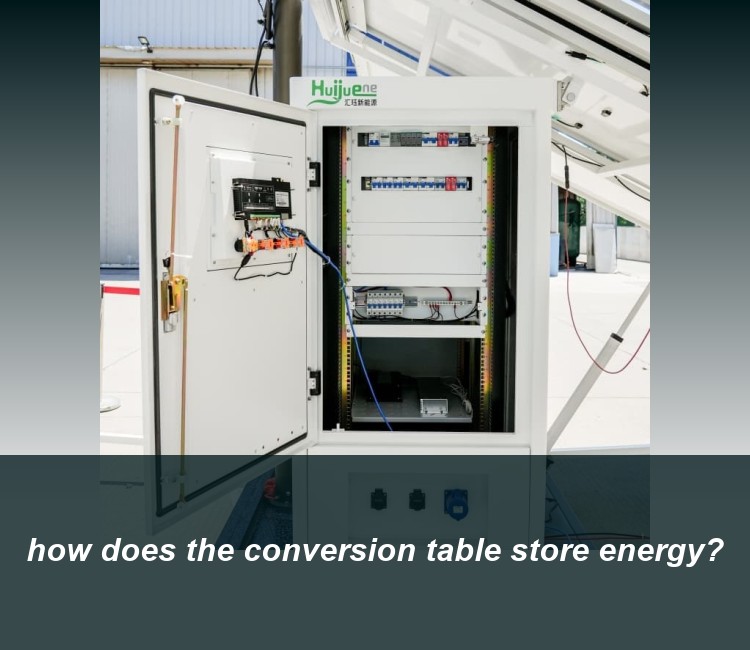 how does the conversion table store energy?