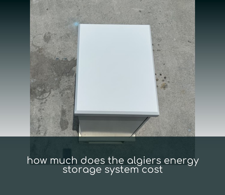 how much does the algiers energy storage system cost