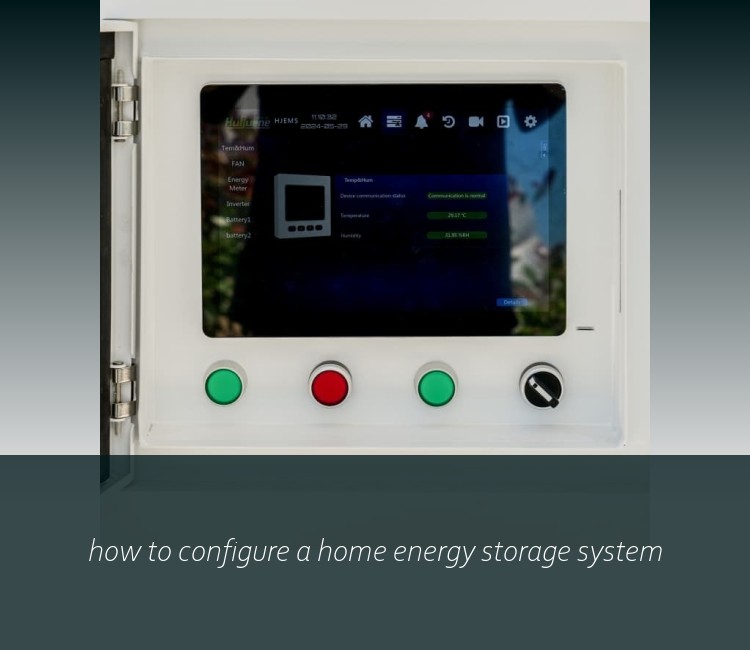 how to configure a home energy storage system