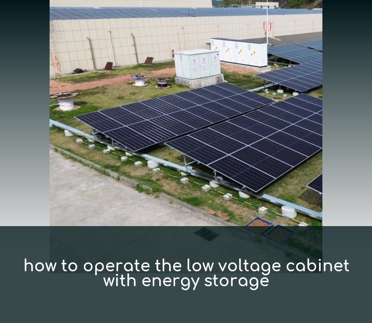 how to operate the low voltage cabinet with energy storage