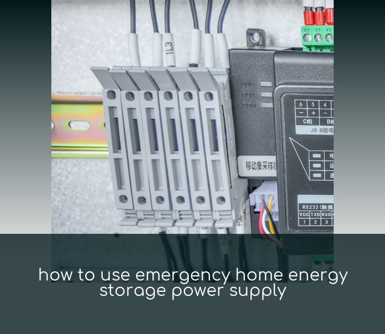 how to use emergency home energy storage power supply