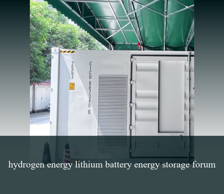 hydrogen energy lithium battery energy storage forum
